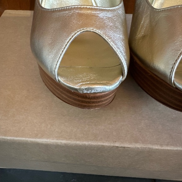 Cole Haan Soft Gold Metal Nike Air Heels - Picture 5 of 6